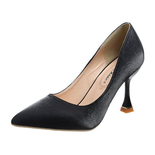 Damen elegante High Heel Pumps mit außergewöhnlichem Stiletto-Riemen und feinen Details EB