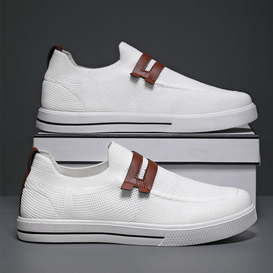 Damen Bequeme Slip-On Sneakers mit atmungsaktivem Mesh-Obermaterial und rutschfester Sohle EB