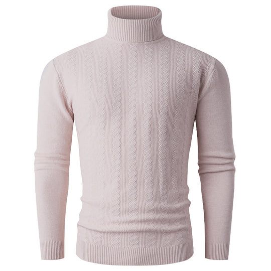 Herren Rollkragenpullover mit strukturierter Oberfläche EB