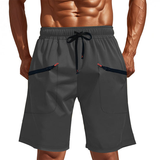 Herren Sportliche Shorts mit vielseitigen Taschen und elastischem Bund EB