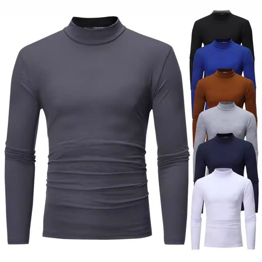 Herren Rollkragenpullover aus weichem Jersey EB