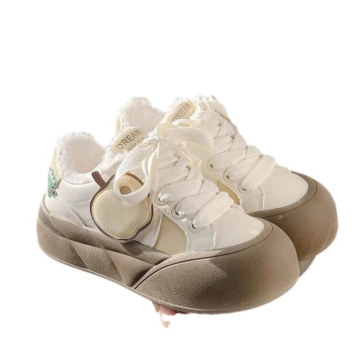 Damen Sneakers mit kuscheligem Innenfutter und modischer Schnalle EB