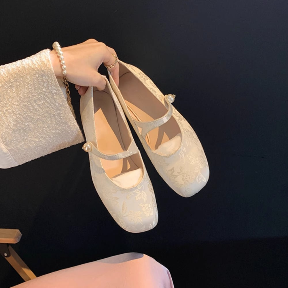 Damen elegante Ballerina-Pumps mit modischer Schleifenverzierung EB