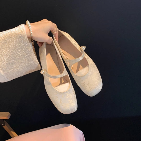 Damen elegante Ballerina-Pumps mit modischer Schleifenverzierung EB