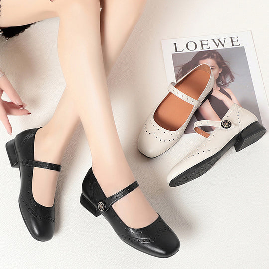 Damen Ballerinas mit verstellbarem Riemen und komfortablem Fußbett EB