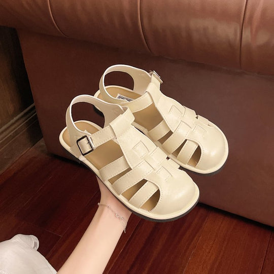 Damen Komfortable Sommer-Sandalen mit verstellbarem Schnallenverschluss und atmungsaktiven Riemen EB