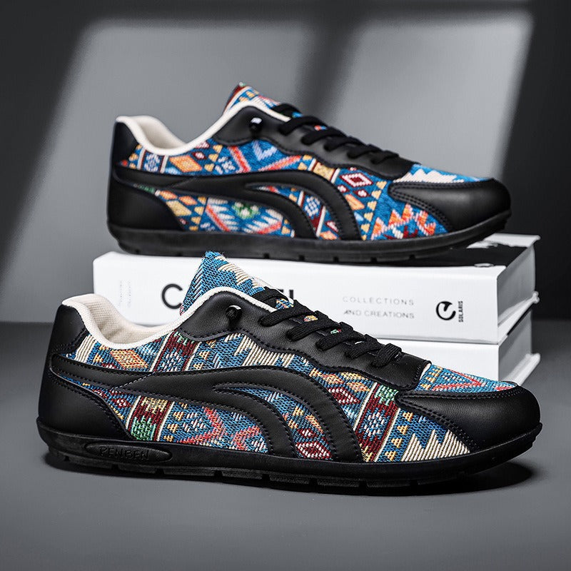 Damen Modische Sneakers mit Ethno-Muster und komfortablem Fußbett EB