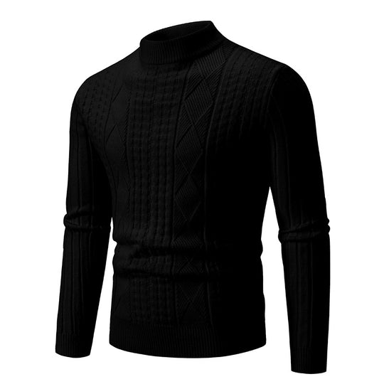 Herren eleganter Strickpullover mit modernem Zopfdesign EB