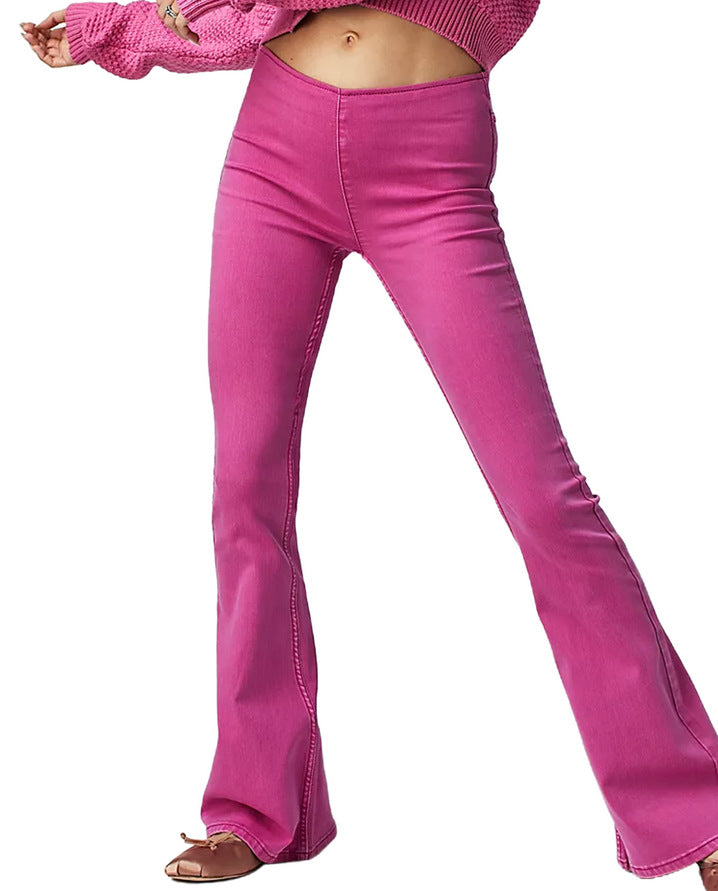 Damen Flared Jeans im lässigen Schnitt mit hohem Bund und formschmeichelnder Silhouette EB