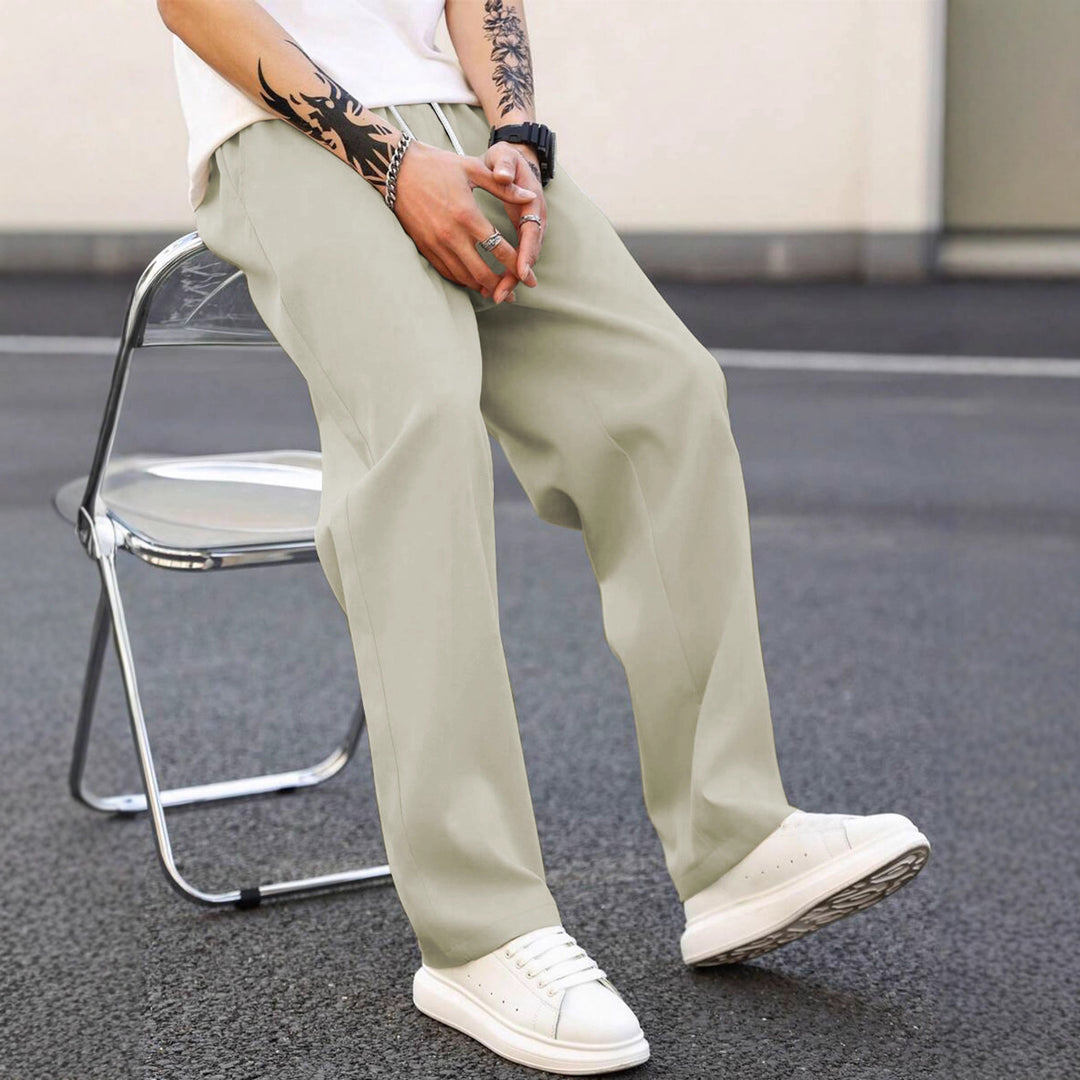 Herren modische Freizeithose mit weiter Passform und elastischem Bund EB