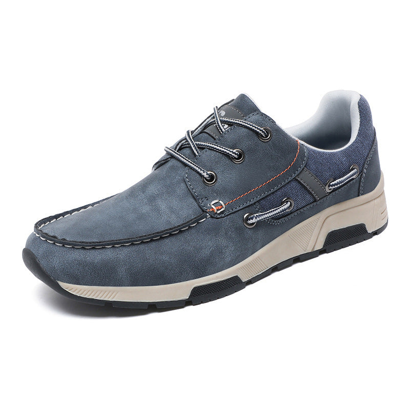 Herren Freizeit-Lederschuhe mit robustem Design und rutschfester Sohle EB
