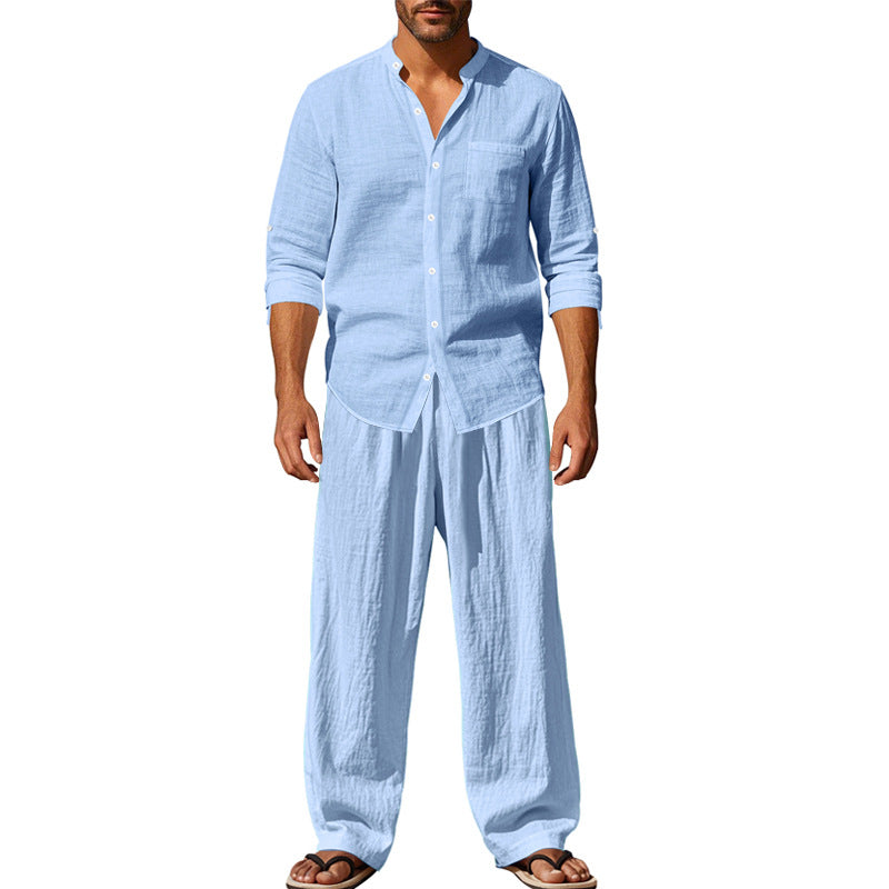 Herren luftiges Hemd- und Hosen-Set EB