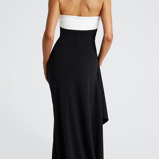 Damen Elegantes Abendkleid mit tiefem Schlitz und trägerlosem Design EB