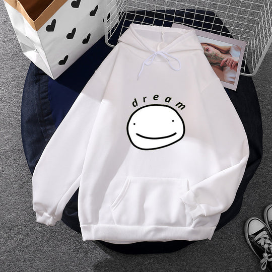 Unisex nan oversized Kapuzenpullover mit minimalistischem Frontprint und Kängurutasche EB
