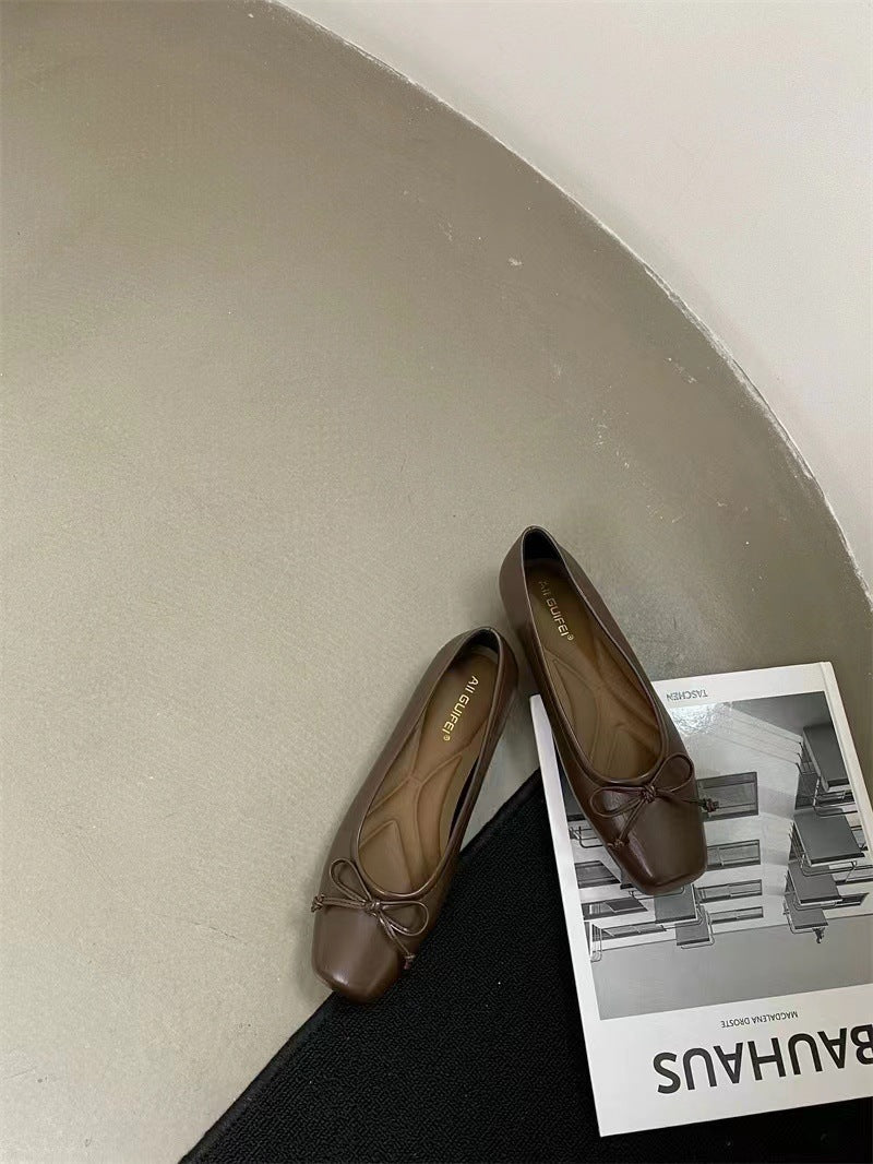 Damen Ballerinas mit dekorativem Schleifen-Design und bequemem Fußbett EB