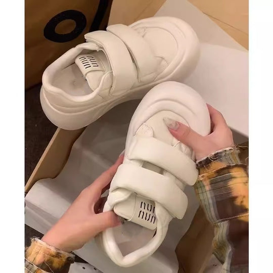 Damen Plattform Sneakers mit Klettverschluss EB