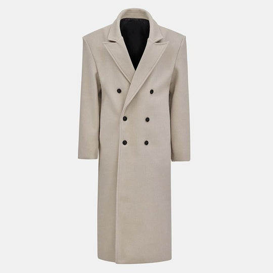 Damen Eleganter doppelt geknöpfter Trenchcoat mit taillierbarem Gürtel und schickem Schnitt EB