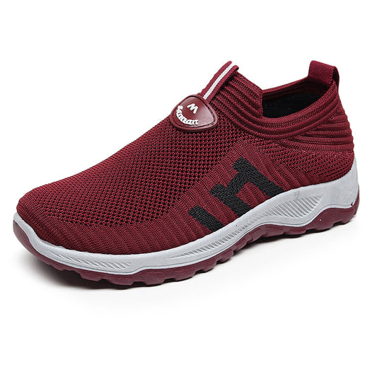 Damen Bequeme Stretch-Sneakers mit rutschfester Sohle EB