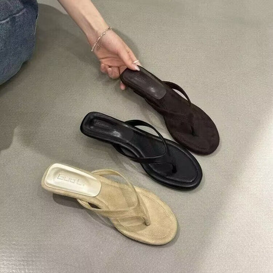 Damen elegante Zehentrenner-Pantoletten mit komfortabler Absatzhöhe und modischem Design EB