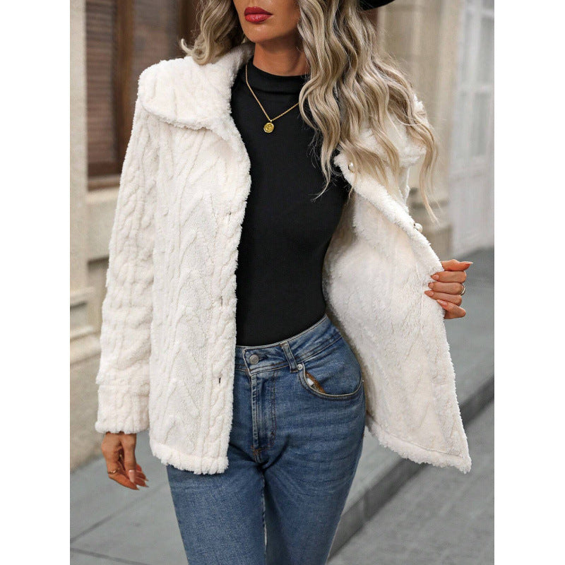 Damen kuschelige Fleecejacke EB