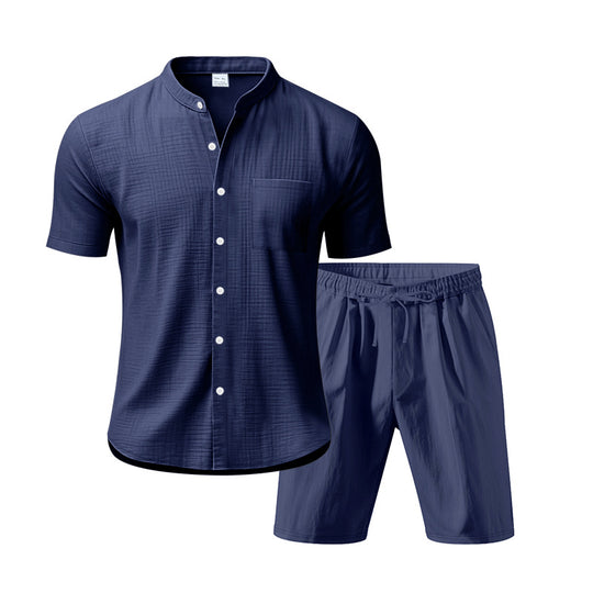 Herren Kurzarm-Set mit hochwertigem, atmungsaktivem Gewebe und elastischem Bund EB