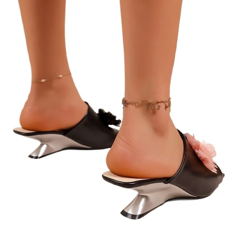 Damen Offene Schuhe mit floralen Akzenten EB