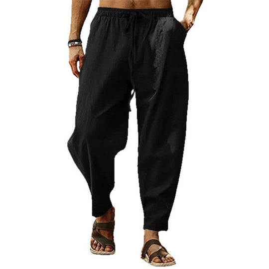 Herren entspannte Freizeithose mit elastischem Bund und lockerem Schnitt EB