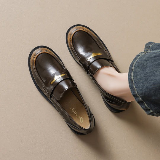 Damen Mokassins mit elegantem Goldakzent EB