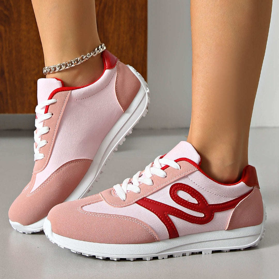 Damen Sportliche Sneakers mit atmungsaktiver Oberflächenstruktur und bequemer Dämpfung EB