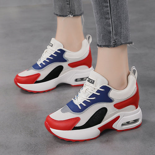 Damen Sportliche Sneakers mit dämpfendem Luftkissen und atmungsaktivem Mesh EB