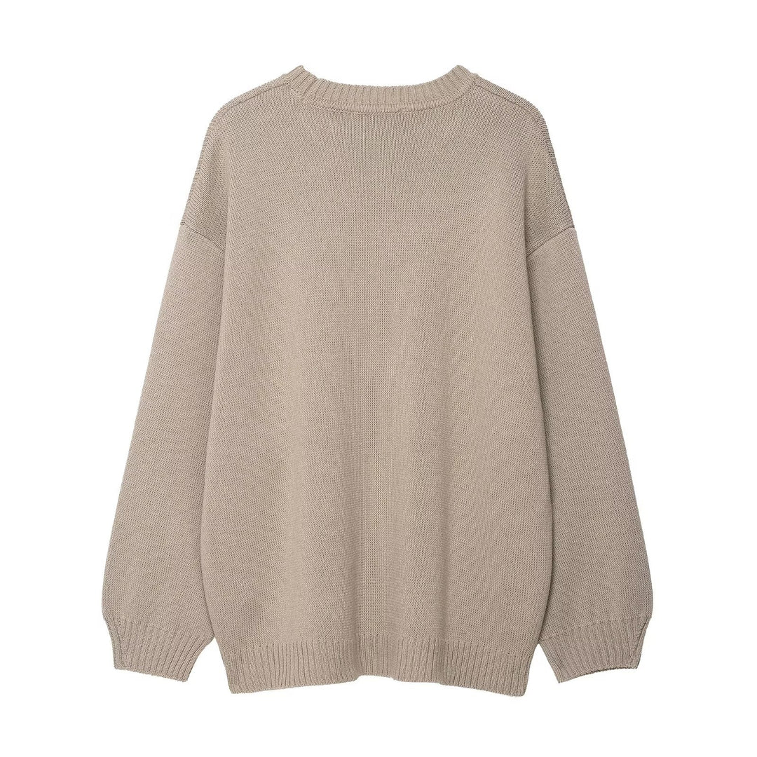 Damen lässiger Strickpullover EB