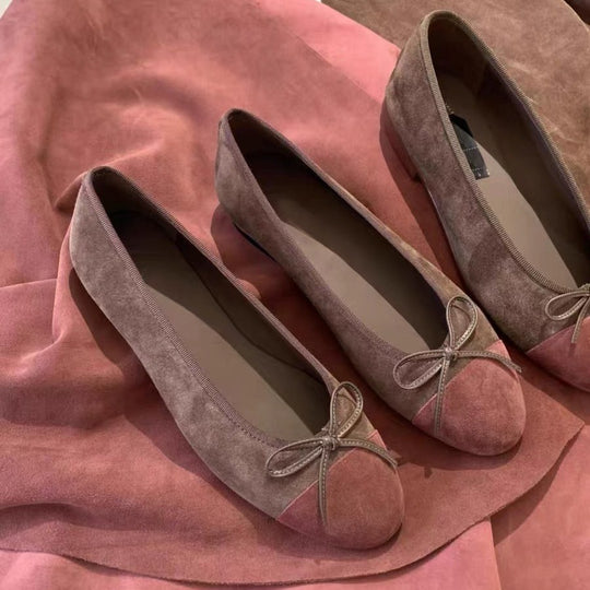 Damen Elegante Ballerinas mit modischem Schleifenakzent EB
