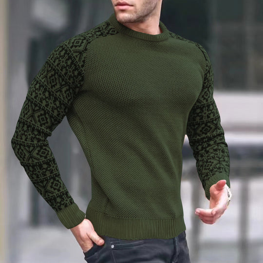 Herren Strickpullover mit grafischem Muster und strukturiertem Design EB