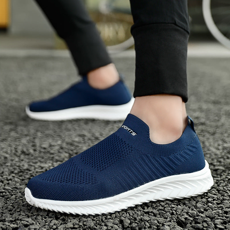 Damen Sportliche Slip-On Sneakers mit flexiblem Strickoberteil EB