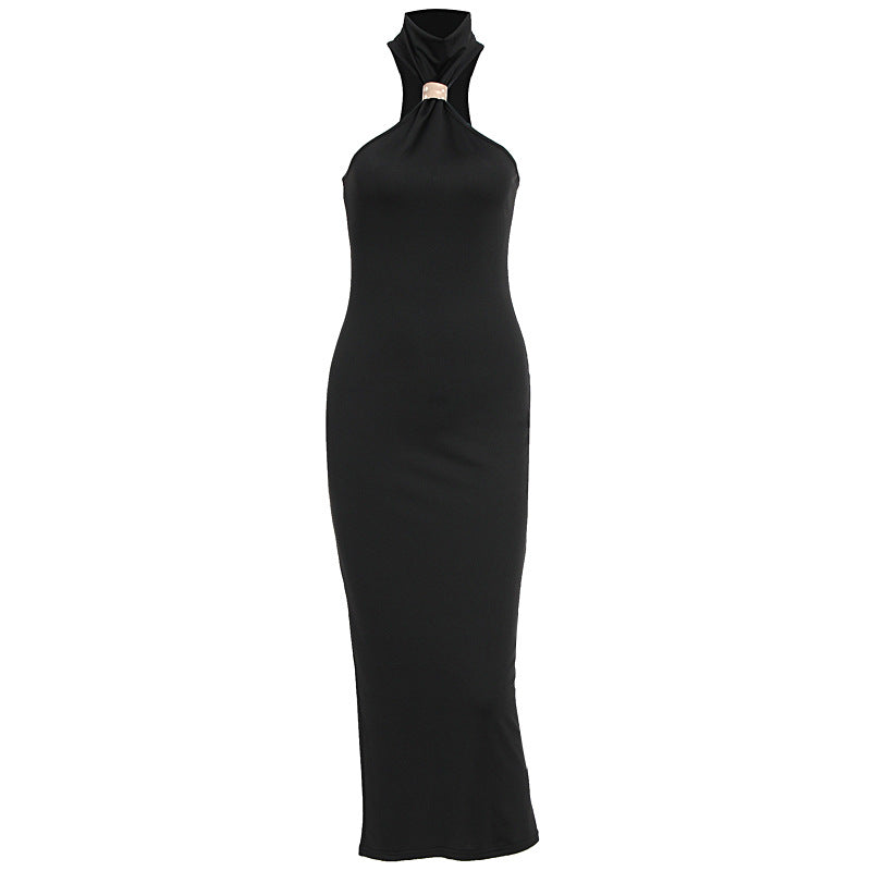 Damen Maxikleid mit asymmetrischem Ausschnitt und elegantem Design EB