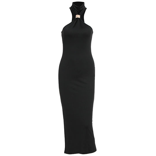 Damen Maxikleid mit asymmetrischem Ausschnitt und elegantem Design EB