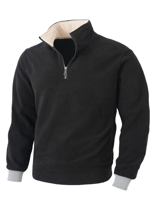 Herren Fleecejacke mit halblangem Reißverschluss EB
