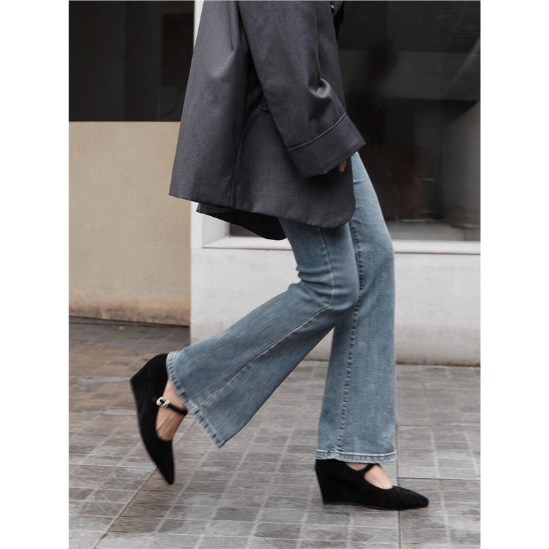 Damen Wedge Pumps mit verstellbarem Riemen EB