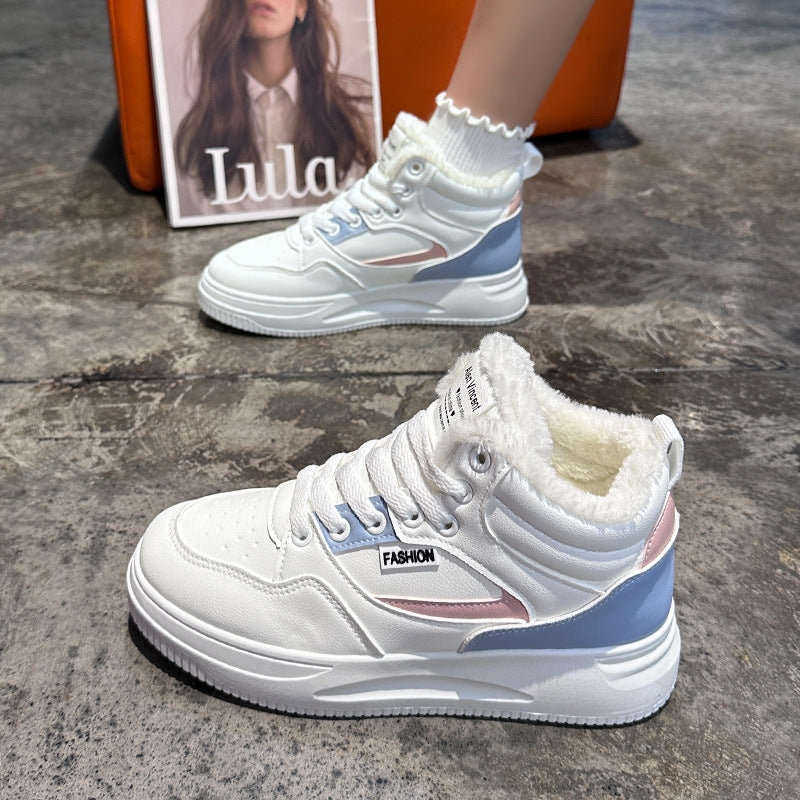 Damen Winterliche High-Top Sneakers mit warmem Innenfutter und rutschfester Sohle EB