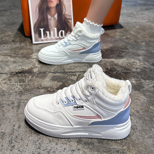 Damen Winterliche High-Top Sneakers mit warmem Innenfutter und rutschfester Sohle EB
