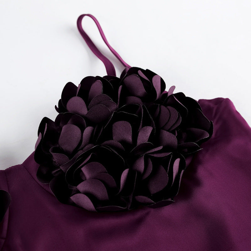 Damen Figurnahes Abendkleid mit floralem Detail und schulterfreien Trägern EB