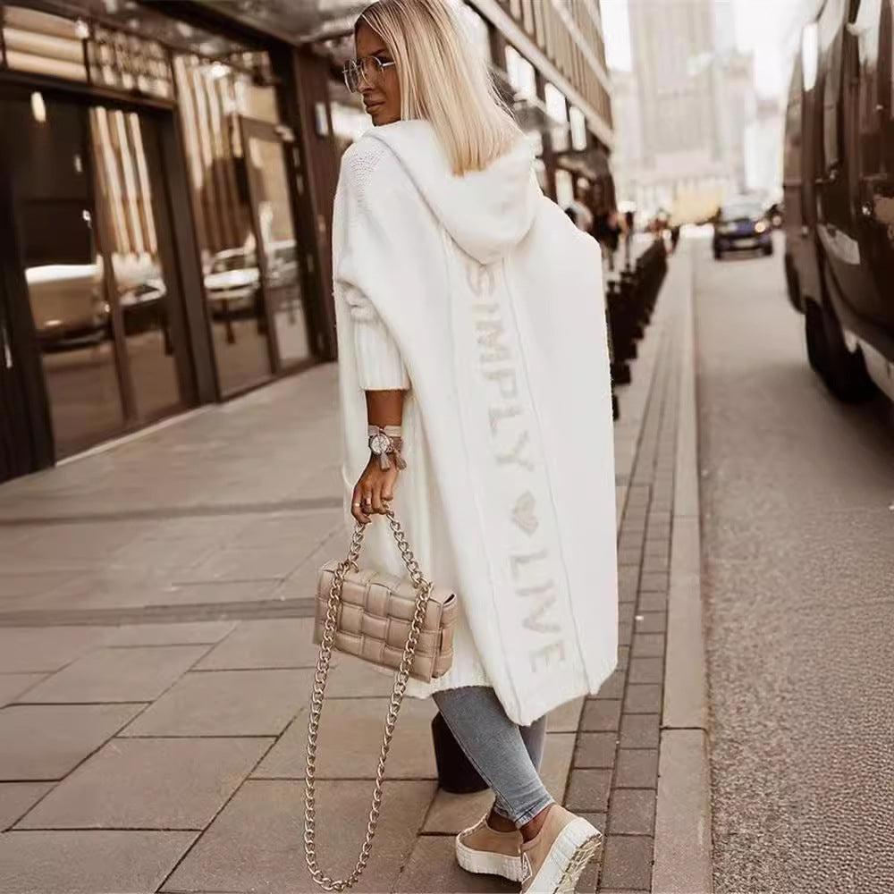 Damen Oversized Kapuzenmantel EB