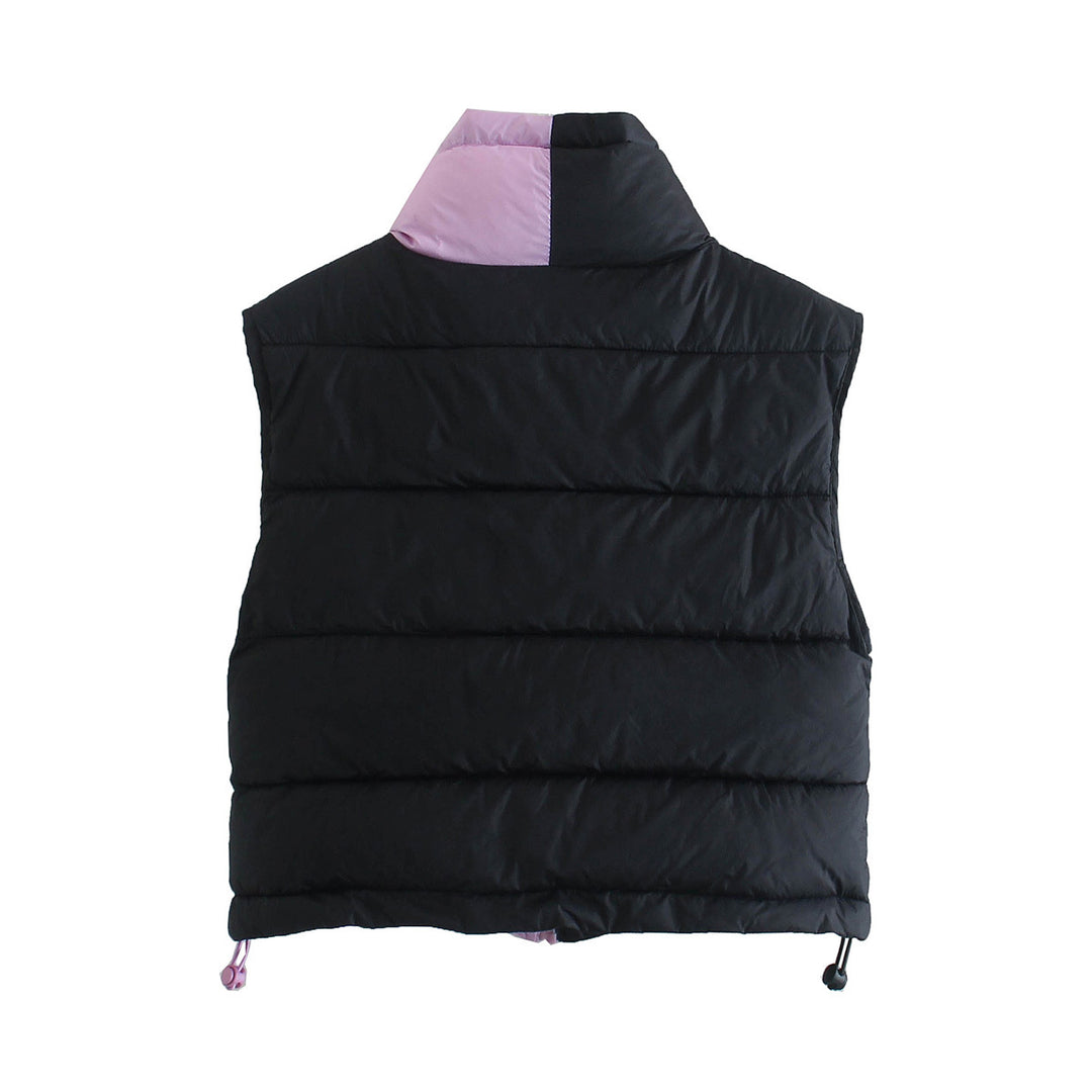 Damen Wende-Weste mit Kuschelfunktion und hohem Kragen EB