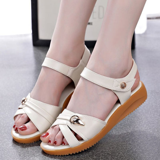 Damen Komfortable Sandalen mit dämpfendem Fußbett und modischem Riemendesign EB