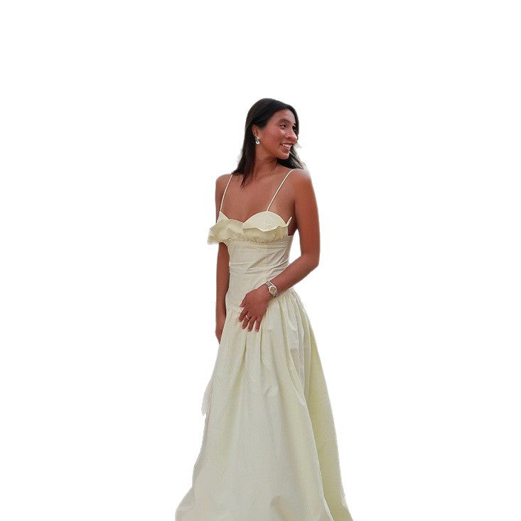 Damen Elegantes Abendkleid mit Rüschendetails EB