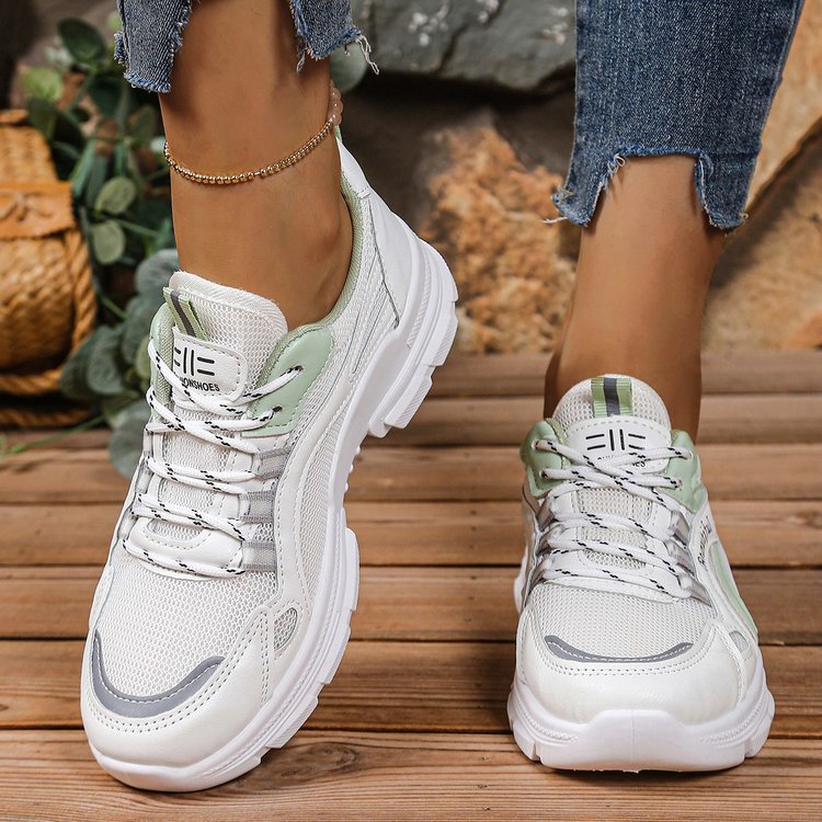 Damen Sportliche Sneakers mit atmungsaktivem Mesh-Obermaterial und komfortabler Dämpfung EB
