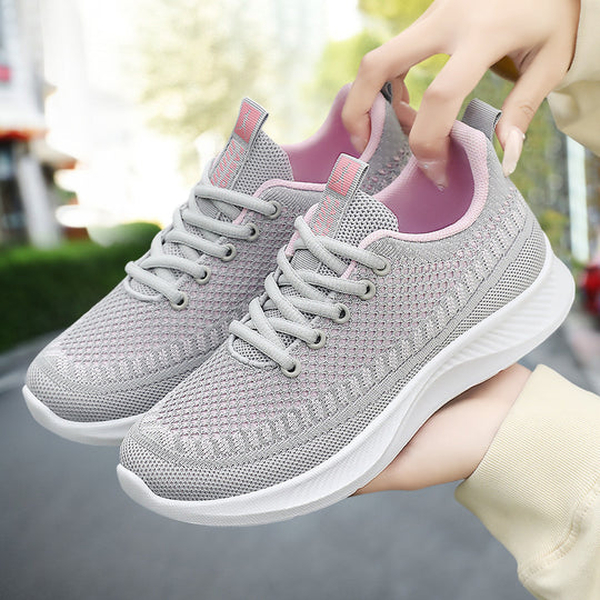 Damen Sportliche und atmungsaktive Sneakers mit rutschfester Sohle EB