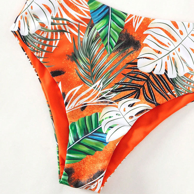 Damen Bandeau-Bikini mit hochgeschnittenem Unterteil EB
