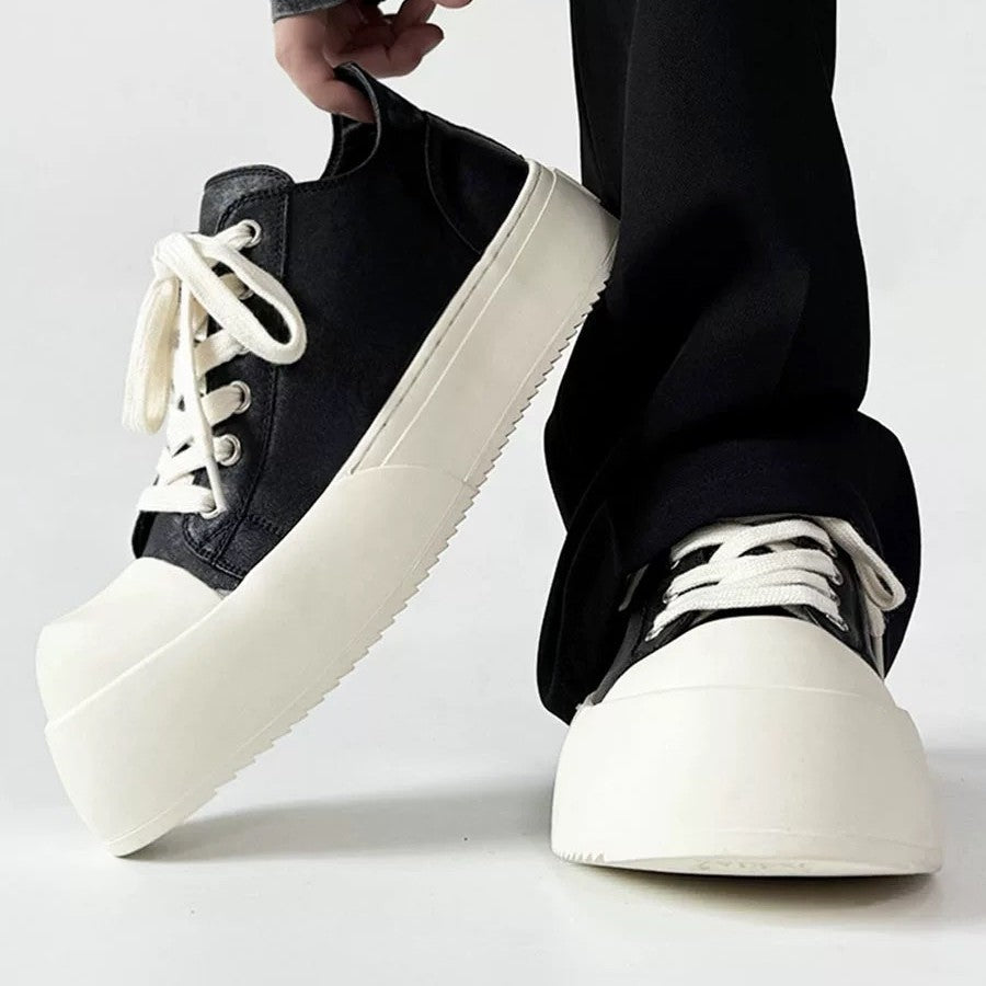 Damen Plateau-Sneaker im minimalistischen Design mit dicker Sohle EB
