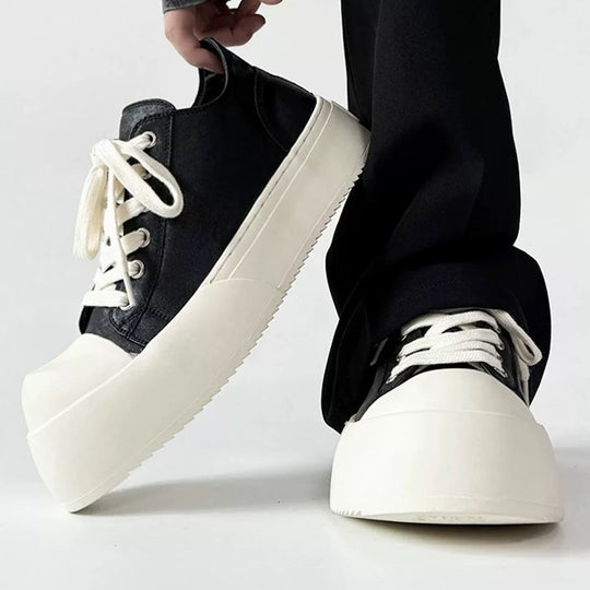 Damen Plateau-Sneaker im minimalistischen Design mit dicker Sohle EB